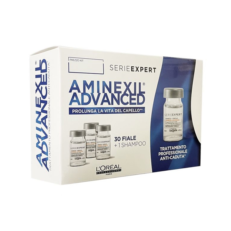 Immagine di Fiale Anticaduta Aminexil Advanced 30x6ml (+ Shampoo) - Serie Expert