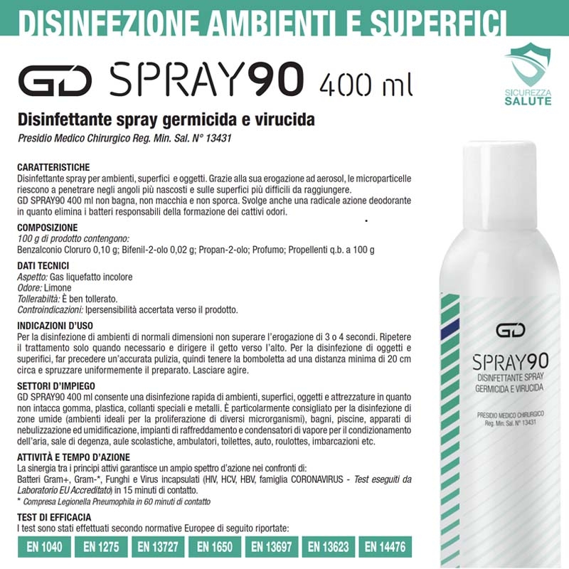 Immagine di GD Spray 90 Disinfettante Spray 400ml - Golmar